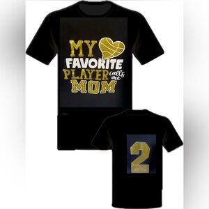 Black & Gold Glitter Short Sleeve T-Shirt for MOM. Every Mom would love to wear